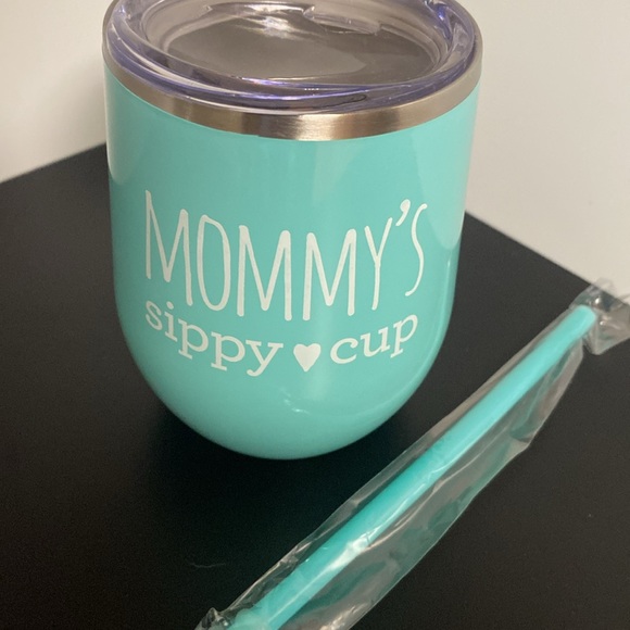 Funny “mommy’s sippy cup” Wine Tumbler To Go Cup with Straw - Picture 2 of 8